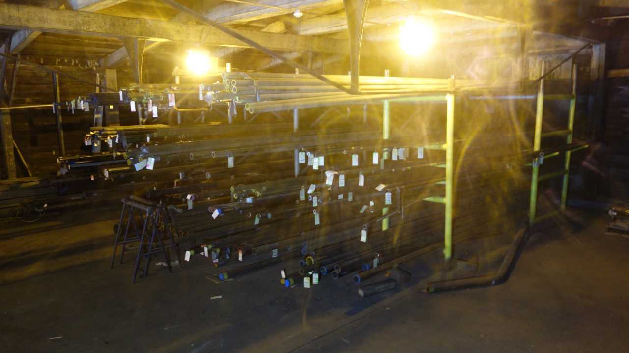 CONTENTS OF RACKING, ASSORTED STEEL BOILER TUBING, TUBES - MISCELLANEOUS