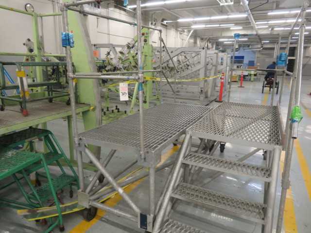 Aluminum Platform on wheels approx. 8' long - MISCELLANEOUS
