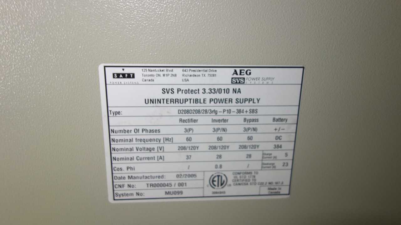 LOT OF 2 AEG SVS PROTECT 3.33/010 NA D208 UPS 120V-AC - ELECTRICAL COMPONENTS