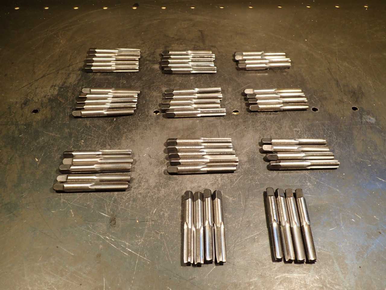 50-Pack of Dowding 3/8" -24 NF Hand Thread Taps: 4-Flute, PG-1, HSS, Used Good - MACHINING ACCESSORIES & TOOLING