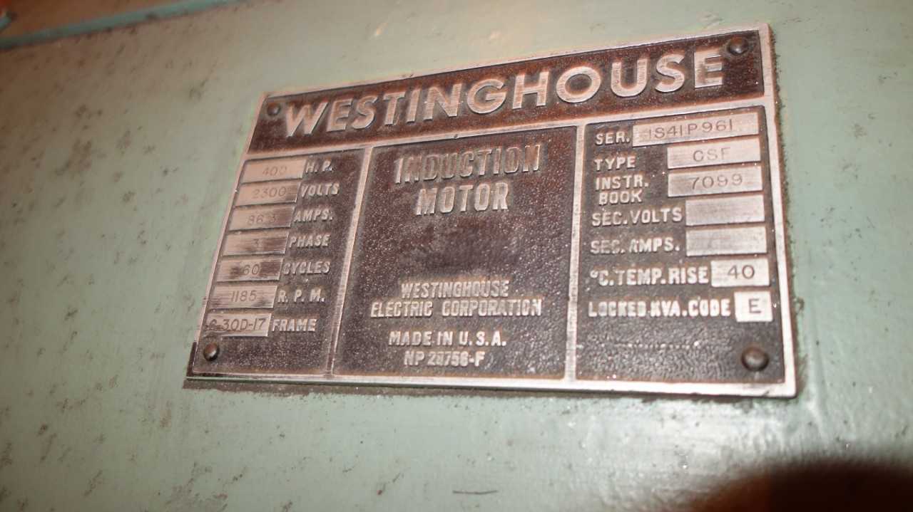 LOT OF 2 ASSORTED WESTINGHOUSE 2300V-AC INDUCTION MOTOR - ELECTRIC MOTORS