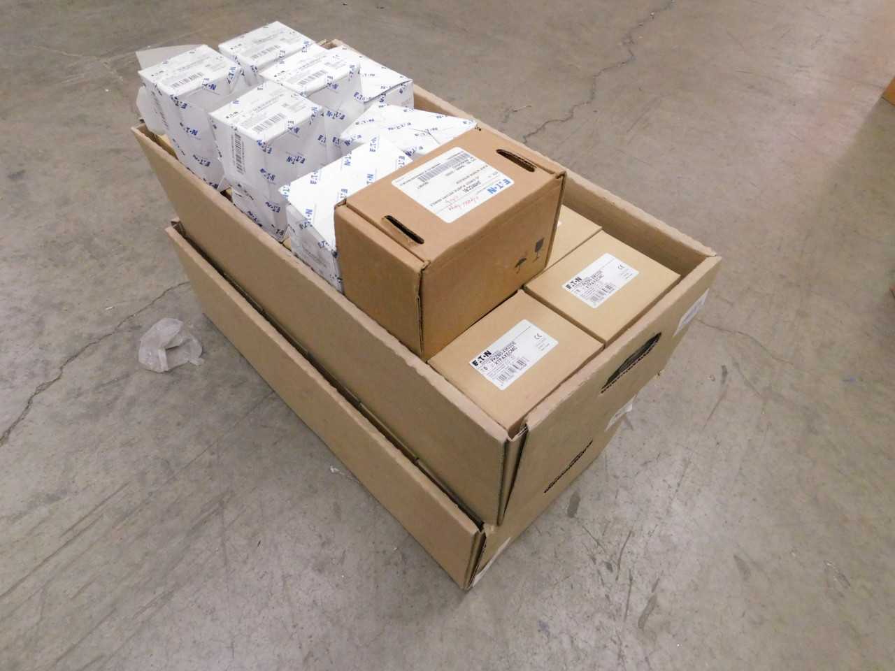 Lot of Many Electric Contact Modules, 1 Rotary Handle, and Replacement Coils - INDUSTRIAL PARTS