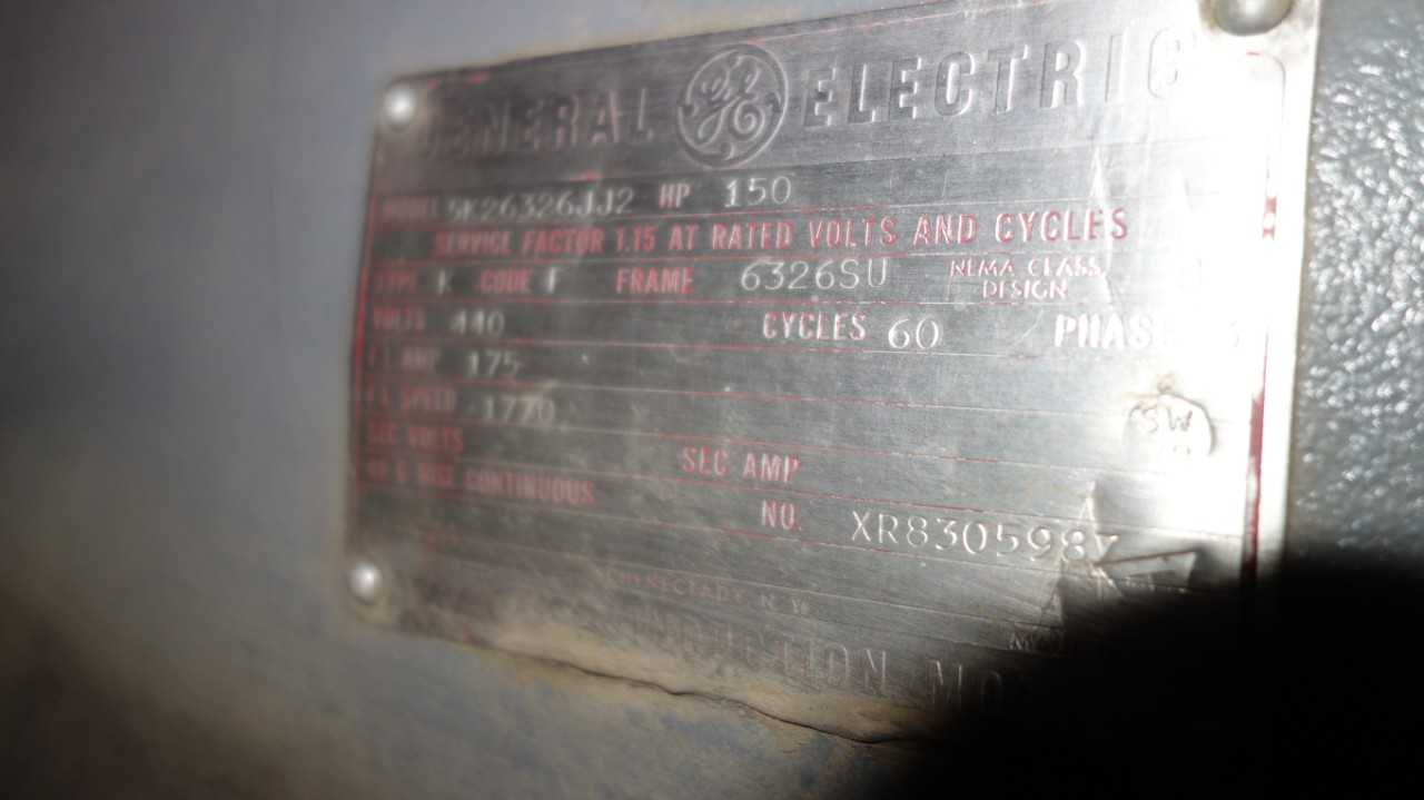 GENERAL ELECTRIC 6326SU 150HP 440V-AC AC MOTOR - ELECTRIC MOTORS