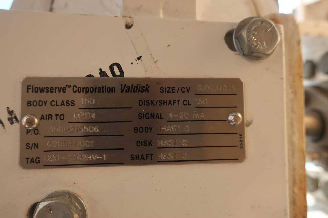 FLOWSERVE 8.00/1516 1251-2962HV-1 CONTROL VALVE - CONTROL VALVE