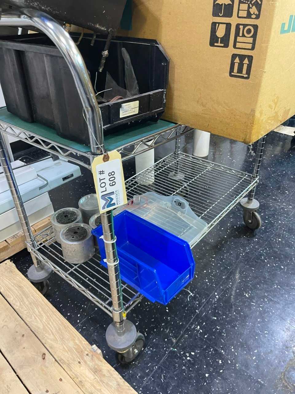 Small Rolling Bakers Rack No Contents - SHELVING