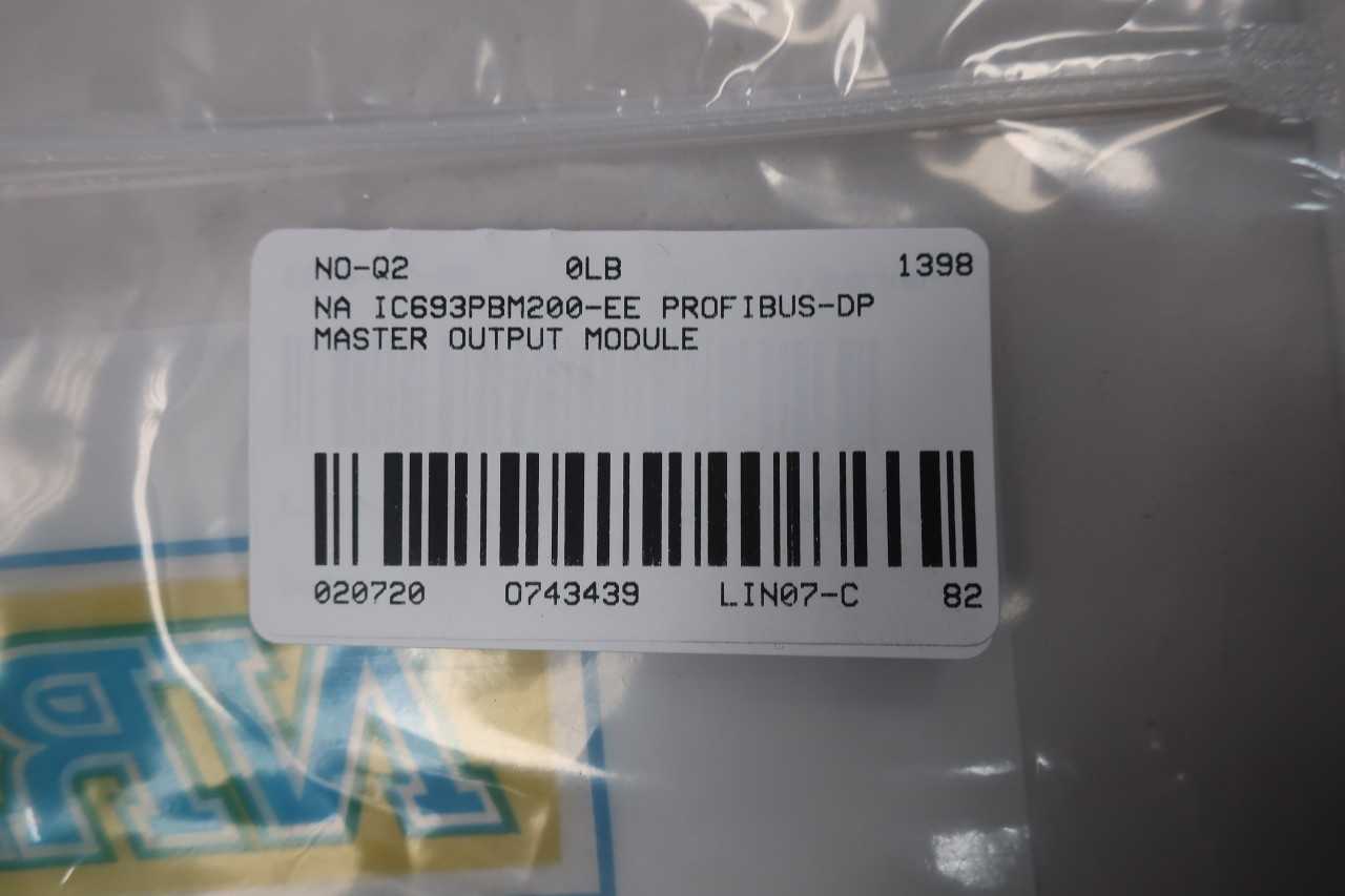 GE FANUC IC693PBM200-EE PROFIBUS-DP MASTER MODULE - AUTOMATION & CONTROLS