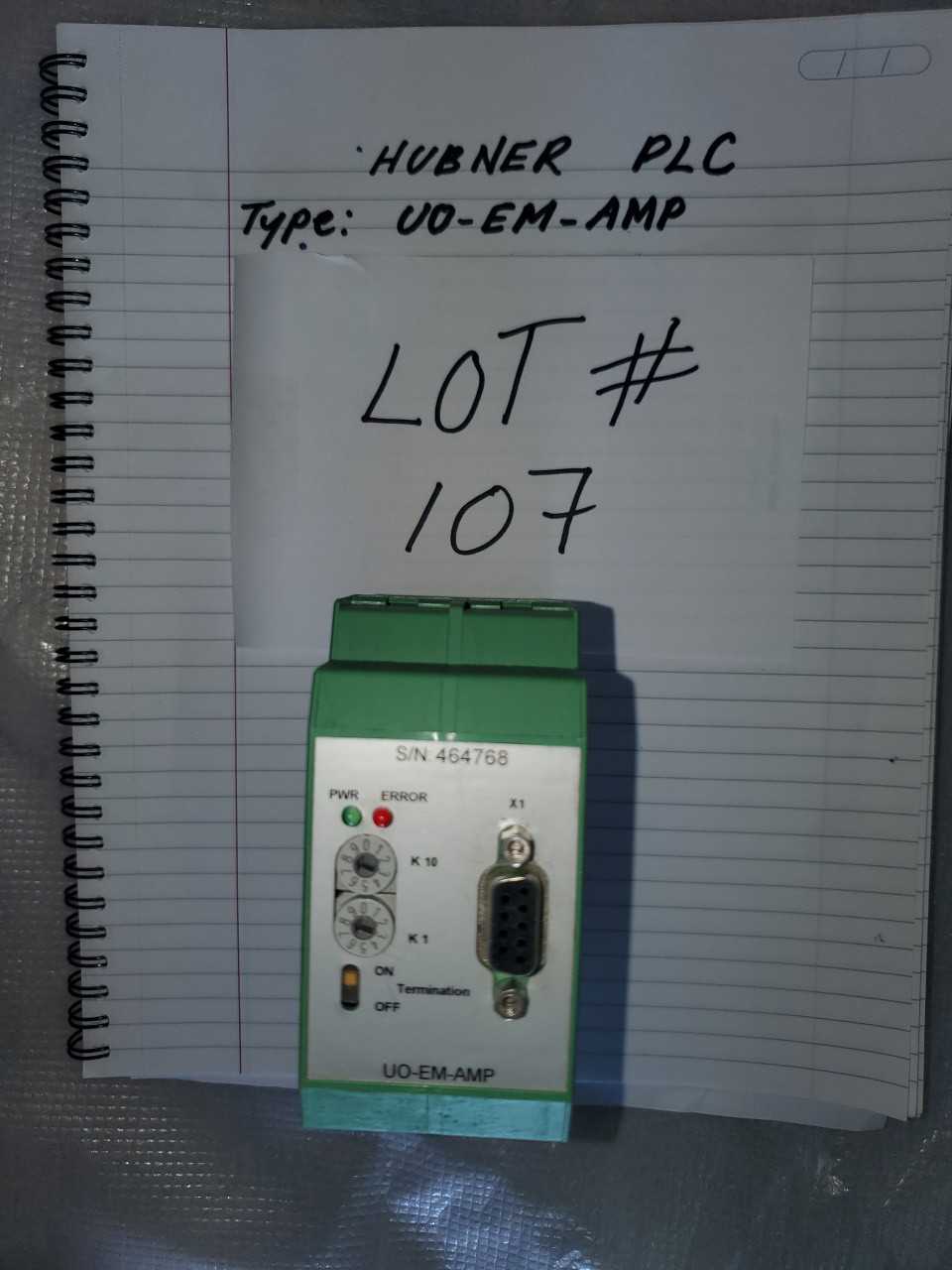 HUBNER PLC TYPE UO-EM-AMP - AUTOMATION & CONTROLS