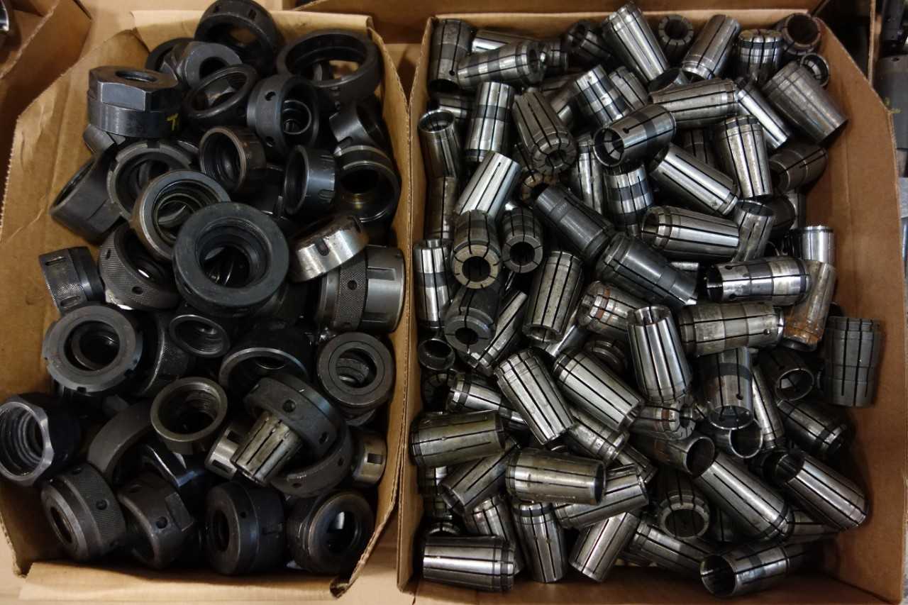 LOT OF ASSORTED COLLETS AND ATTACHMENTS - ERICKSON - ELECTRIC POWER TOOLS