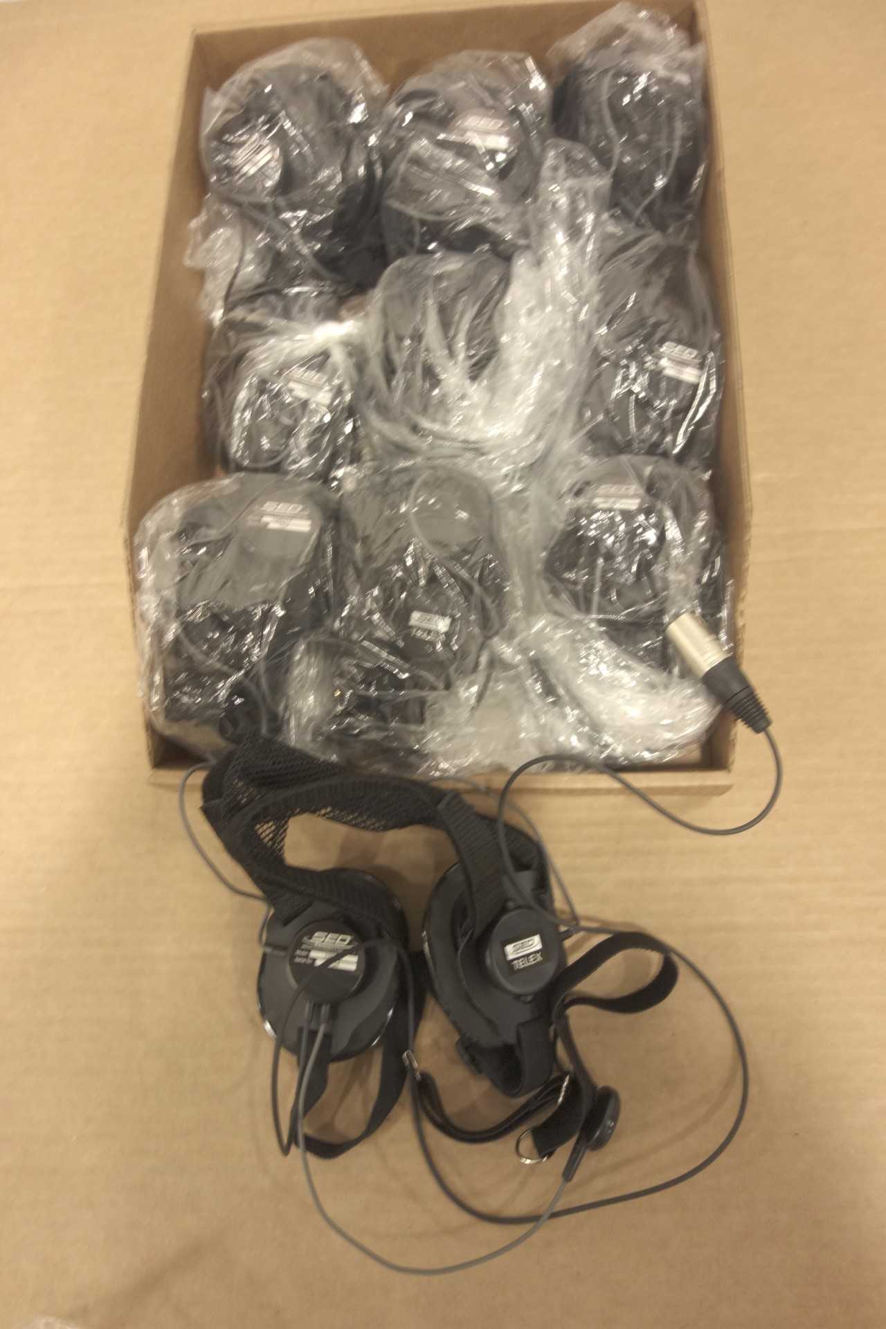LOT OF 10 TELEX AVIATION HEADSETS