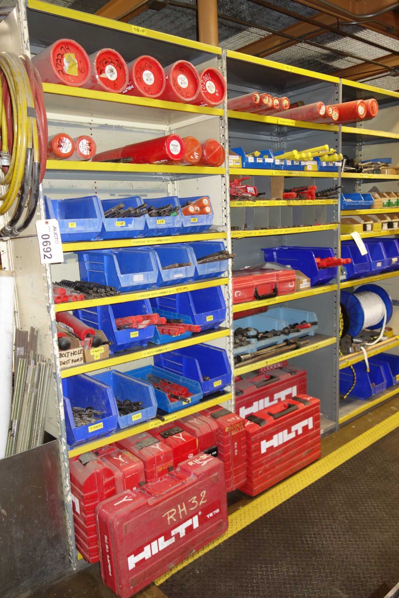Contents of 2x Shelving - Hilti Roto Hammers with Bits - SHELVING