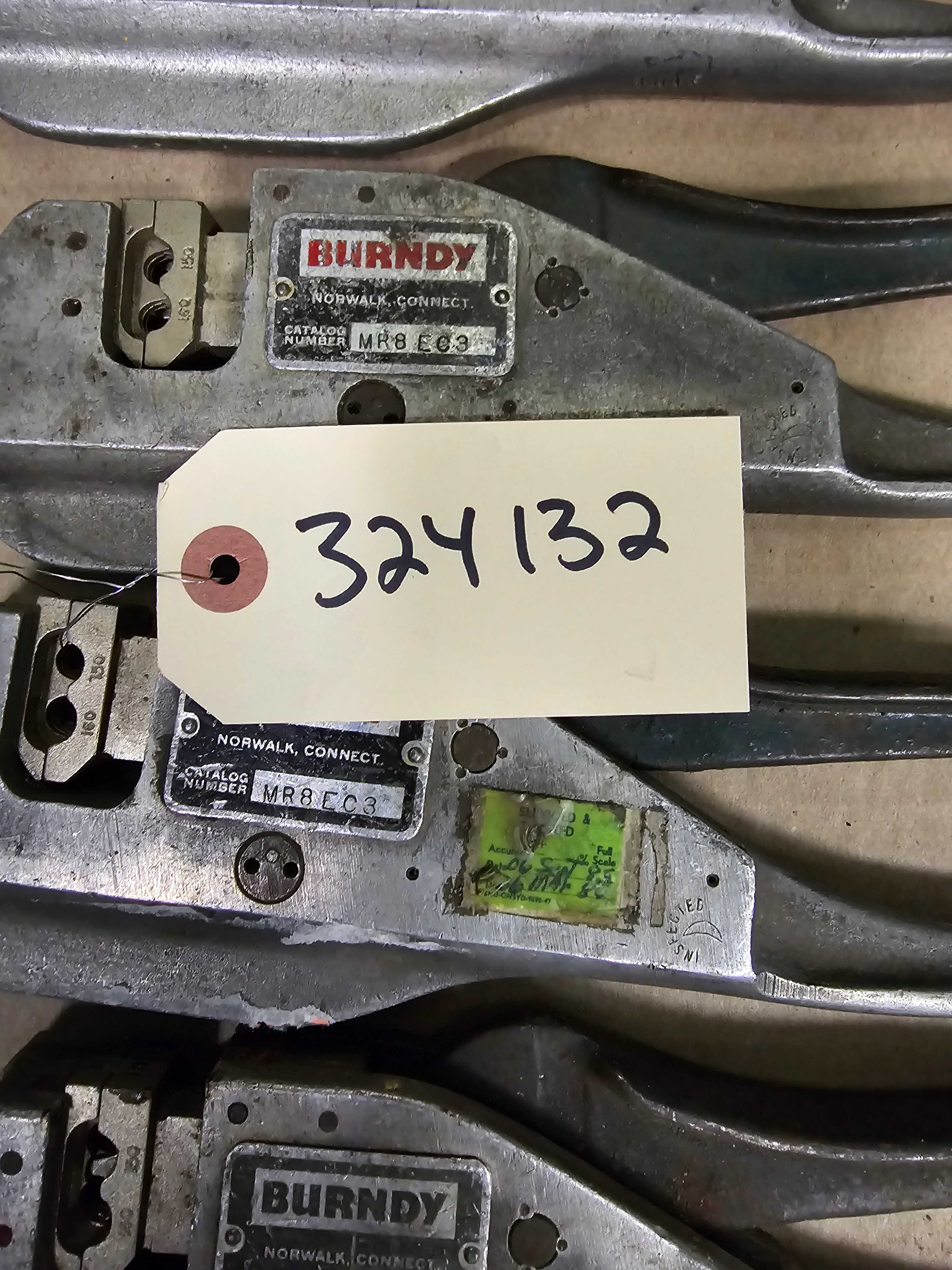 LOT OF BURNDY CRIMPER TOOLS - QTY 5 - ELECTRICAL COMPONENTS
