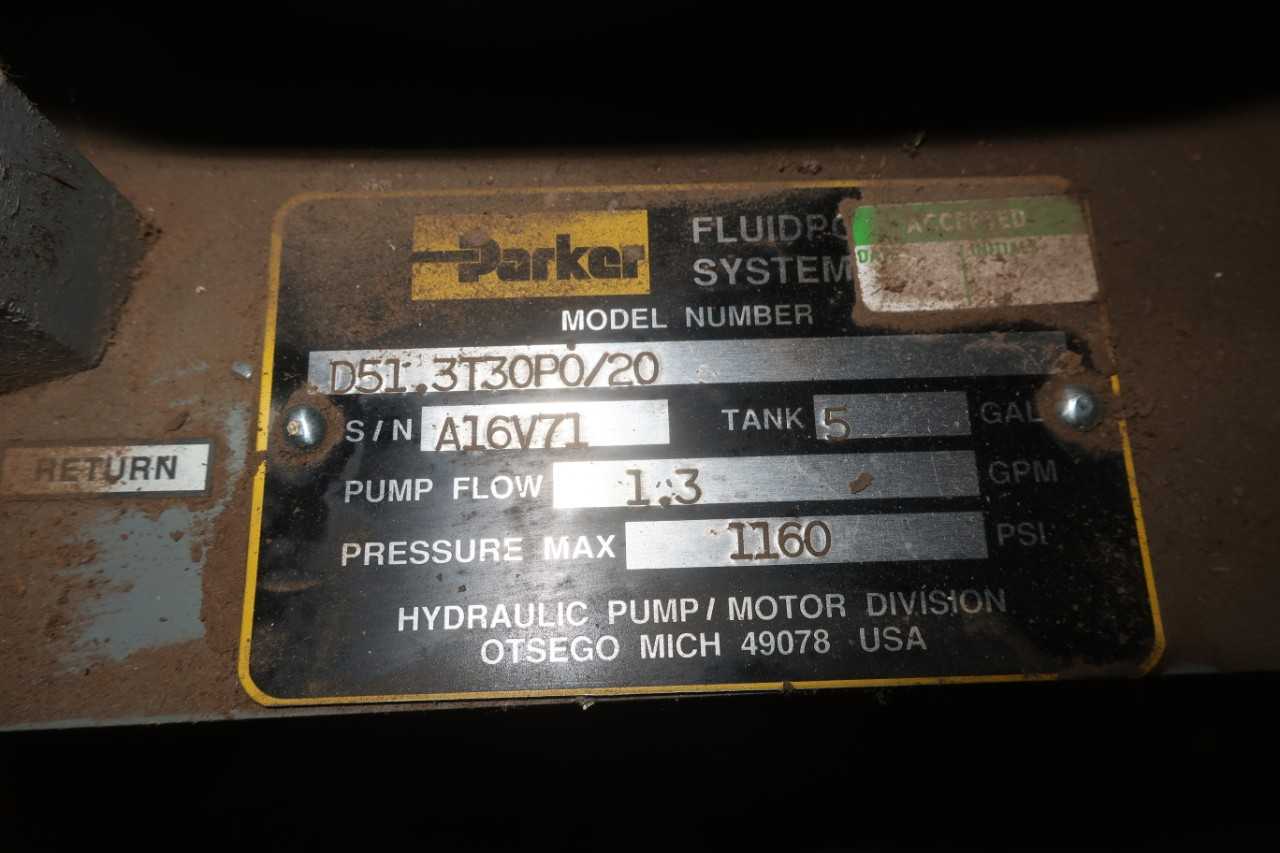 LOT OF 2 PARKER D51.3T30P0/20 HYDRAULIC POWER UNITS - HYDRAULIC POWER UNIT