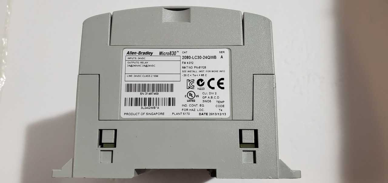 Allen Bradley Micro 830 2080-LC30-24QWB PLC - AUTOMATION & CONTROLS