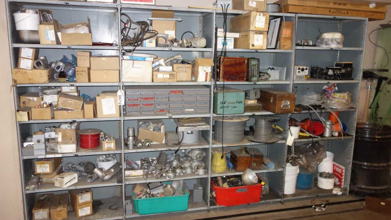 CONTENTS OF 4 SHELF COLUMNS,ASSORTED MRO - INDUSTRIAL PARTS