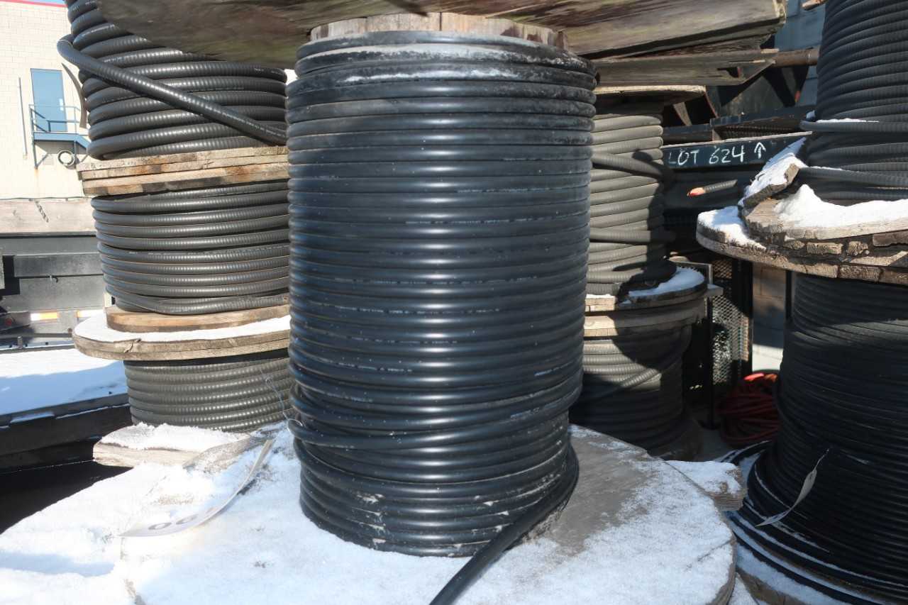 3 SPOOLS OF ASSORTED INSULATED CABLE-WIRE - ELECTRICAL COMPONENTS