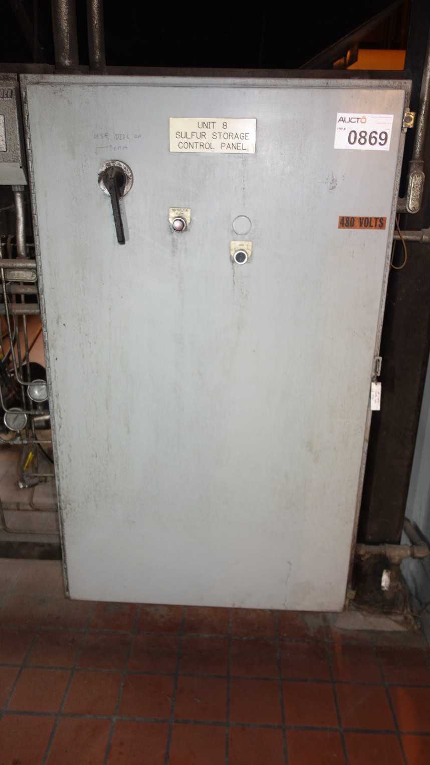 SULFUR STORAGE CONTROL PANEL W/ BALDOR VS1SP41-4B 1HP 480V-AC DRIVE - MOTOR DRIVES