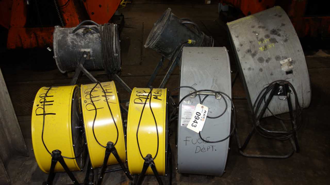 LOT OF 7 PORTABLE 115V FANS - MISCELLANEOUS