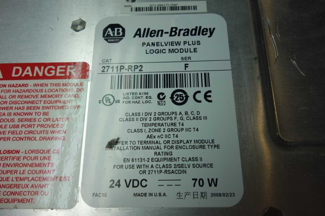 ALLEN BRADLEY 2711P-RDB15C PANELVIEW - HMIS & DISPLAYS