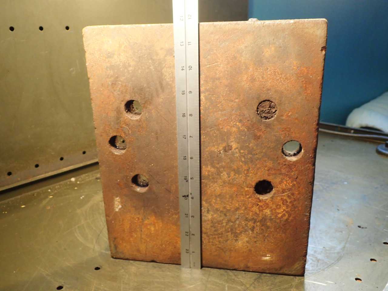 20" x 12" x 10" Wide Cast Iron Right Angle Mill Milling Set-Up Fixture Plate - END MILLS