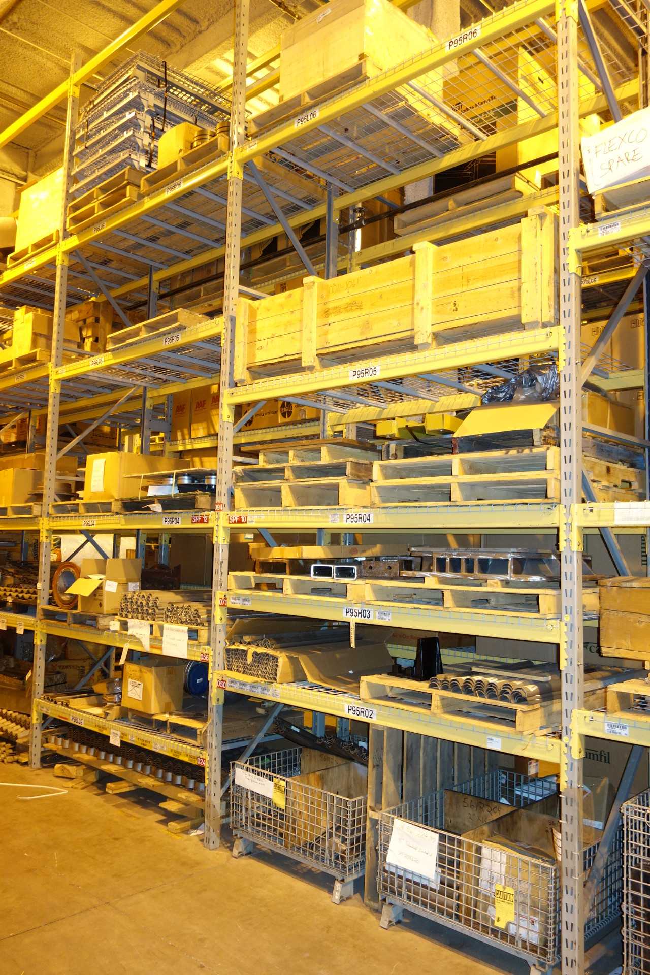 CONTENTS OF 2 UPRIGHT RACKING SECTIONS, STAINLESS - INDUSTRIAL PARTS