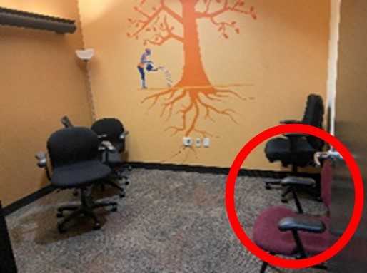 (1) Red Side Chair - PLANT & FACILITY EQUIPMENT