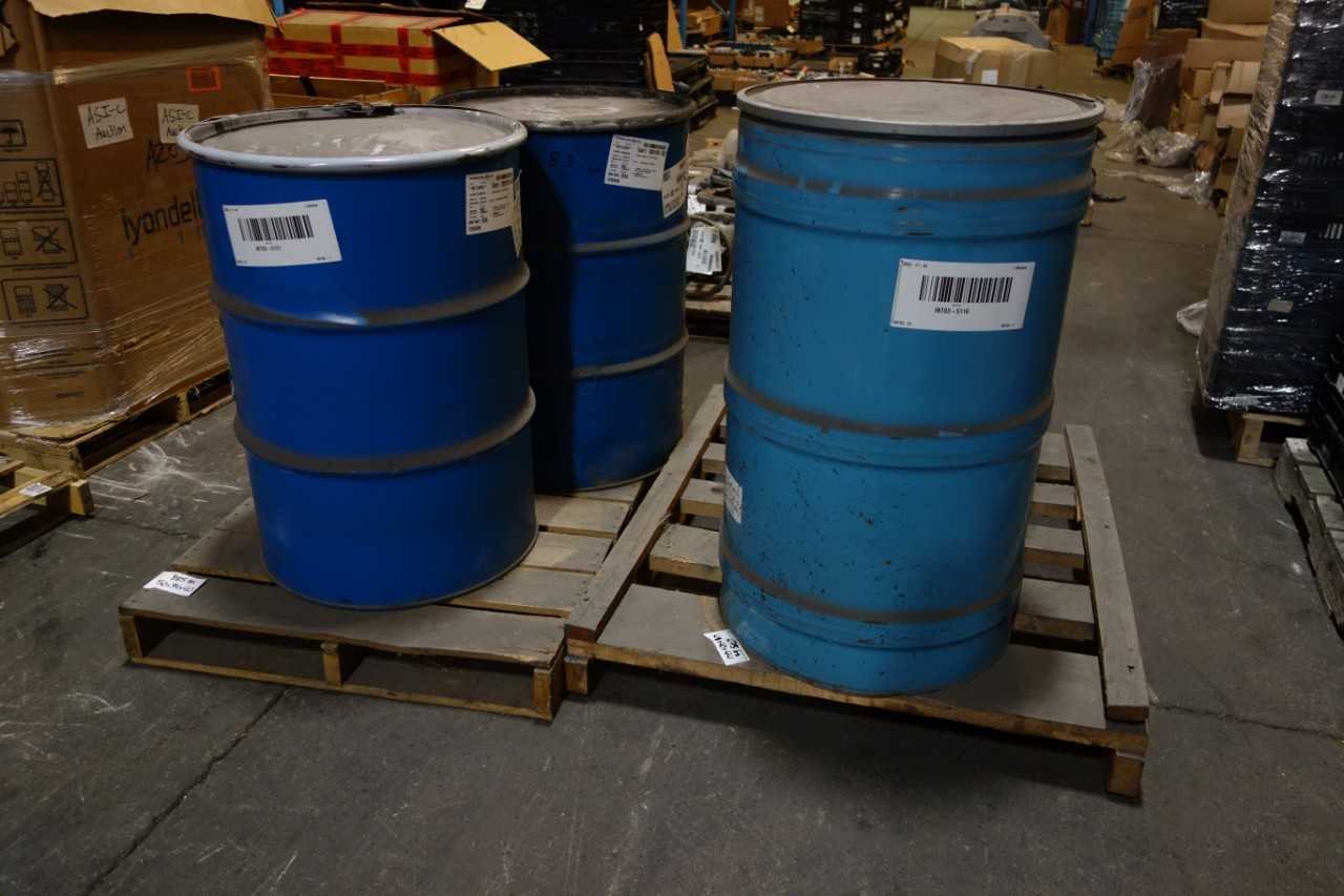 LOT OF 3 ACTIVATED ALUMINA DE 4 350 55 GALLON DRUMS - ELECTRIC POWER TOOLS