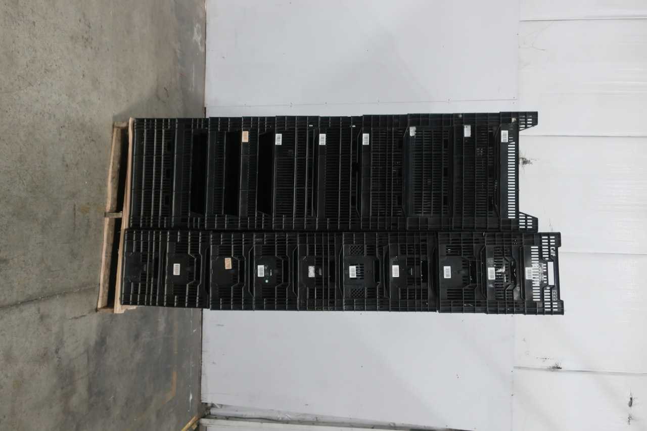 LOT OF 50 BLACK STORAGE TOTES - MATERIAL HANDLING