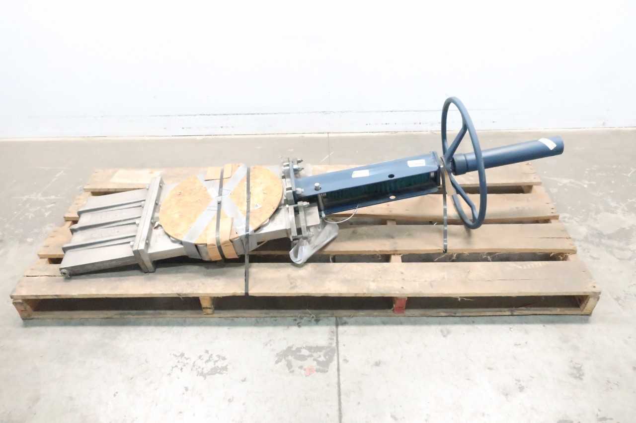 NEW FABRI-VALVE FV-1444 FV-1445 MANUAL STAINLESS FLANGED 12IN KNIFE GATE VALVE - KNIFE GATE VALVE NEW FABRI-VALVE FV-1444 FV-1445 MANUAL STAINLESS FLANGED 12IN KNIFE GATE VALVE - KNIFE GATE VALVE