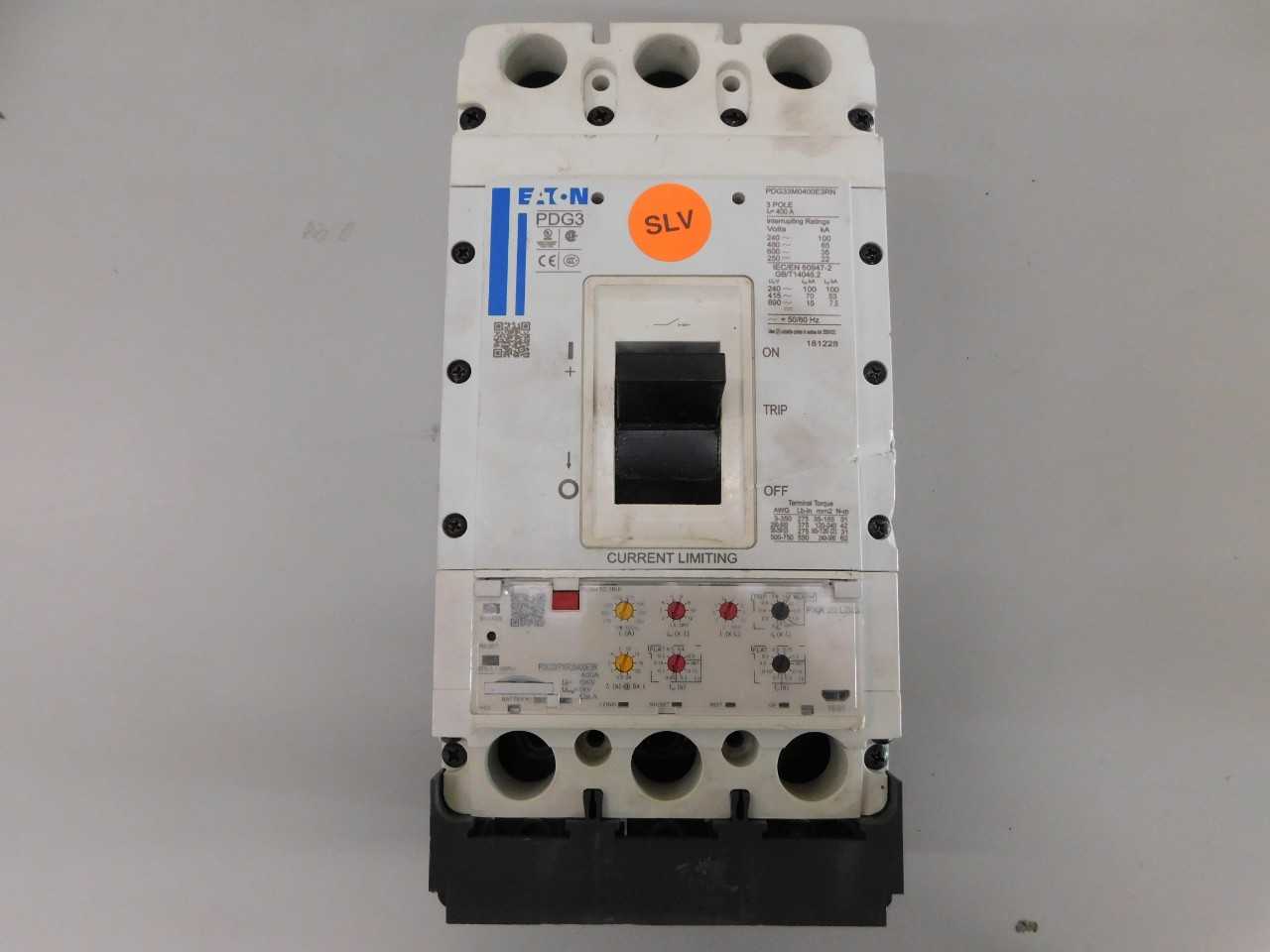 [SALVAGE - FOR PARTS ONLY] Eaton PDG33M0400E3RN MCCB PDG3 3P 400A - CIRCUIT BREAKERS