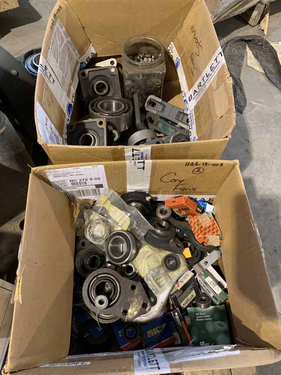PALLET OF MISC. BEARINGS PILLOW BLOCK AND ROLLERS - BEARINGS