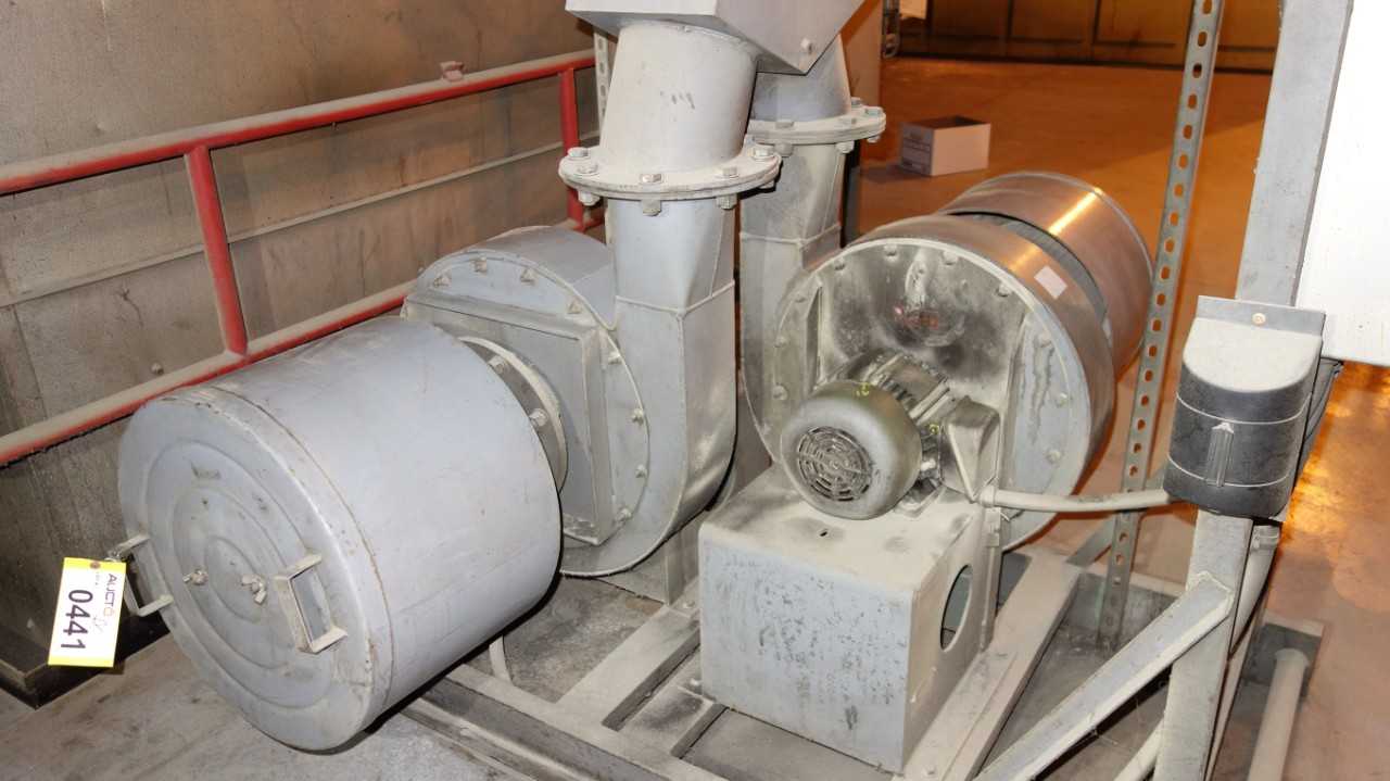 LOT OF 2 NEW YORK BLOWER 1508A05 5HP 230/460V-AC BLOWER MOTOR - BLOWER FAN