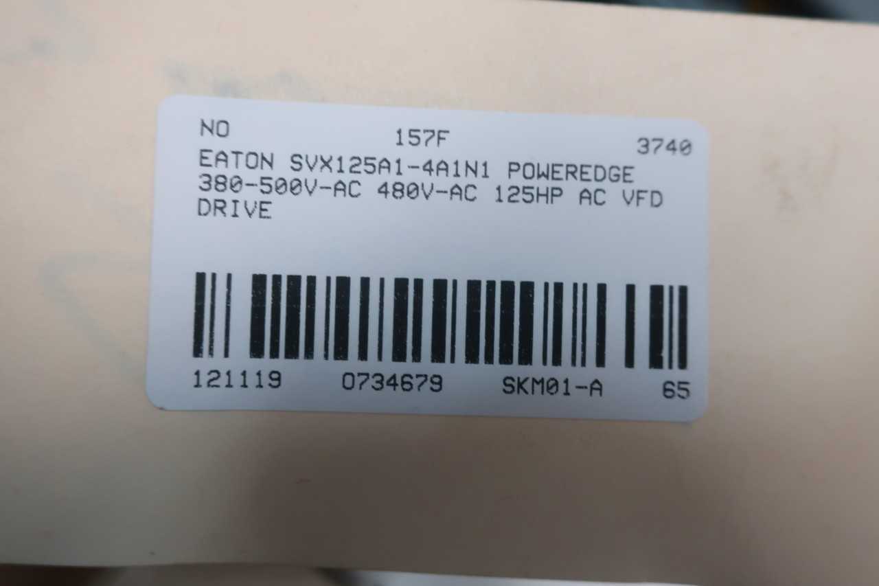 EATON SVX125A1-4A1N1 SVX9000 380-500V-AC 480V-AC 125HP AC VFD DRIVE - MOTOR DRIVES