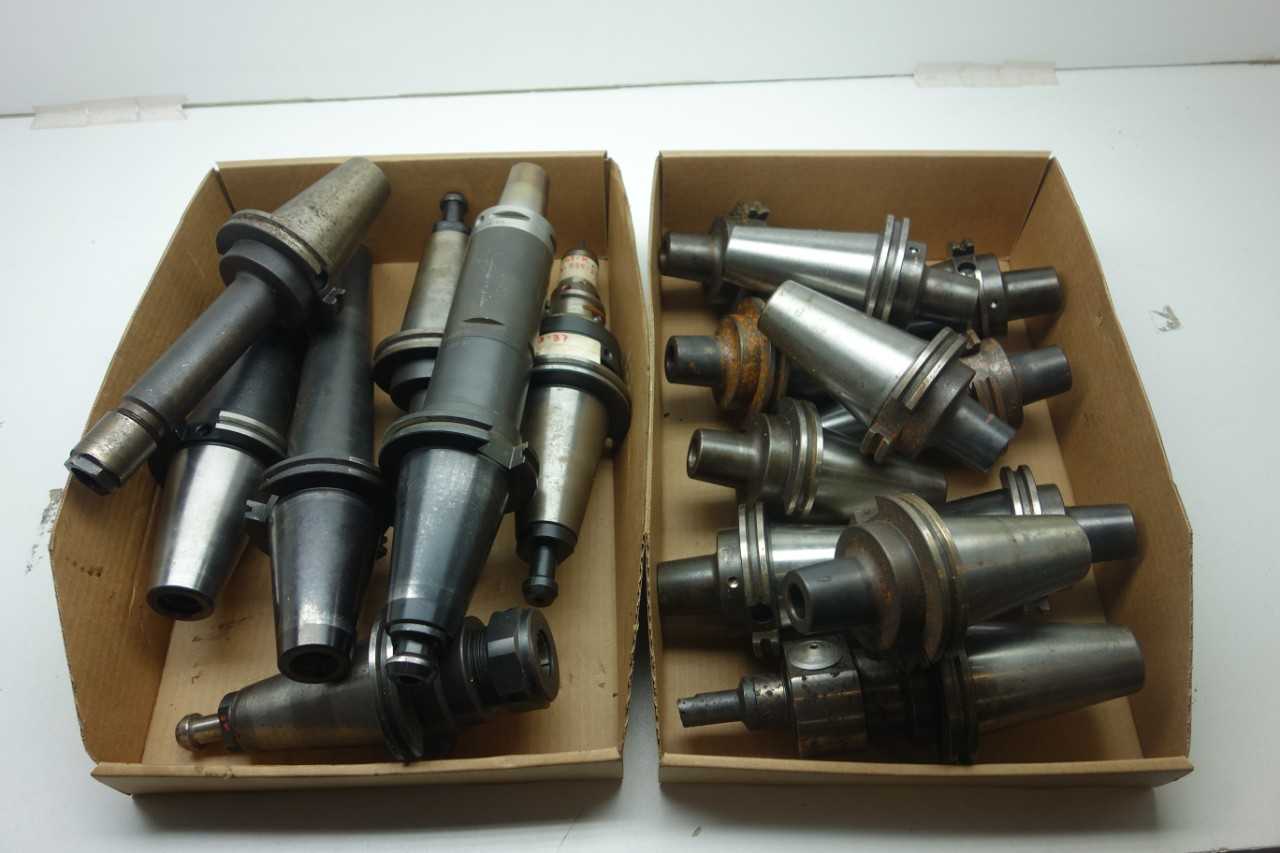 LOT OF ASSORTED CAT50 TOOL HOLDERS- BRINEY, MAPAL - MACHINING ACCESSORIES & TOOLING
