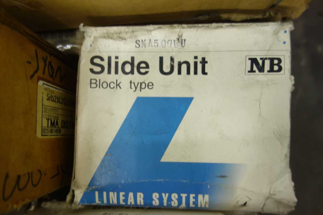PALLET OF ASSORTED LINEAR BEARINGS AND BALL SCREW ASSEMBLIES - BEARINGS