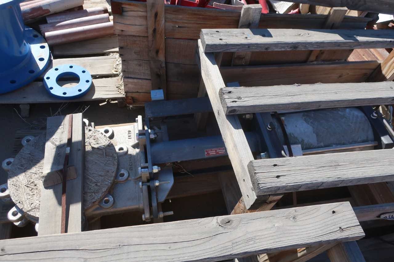LOT OF 2 ALLEN SHERMAN HOFF FV-1343 12IN KNIFE GATE VALVE - KNIFE GATE VALVE