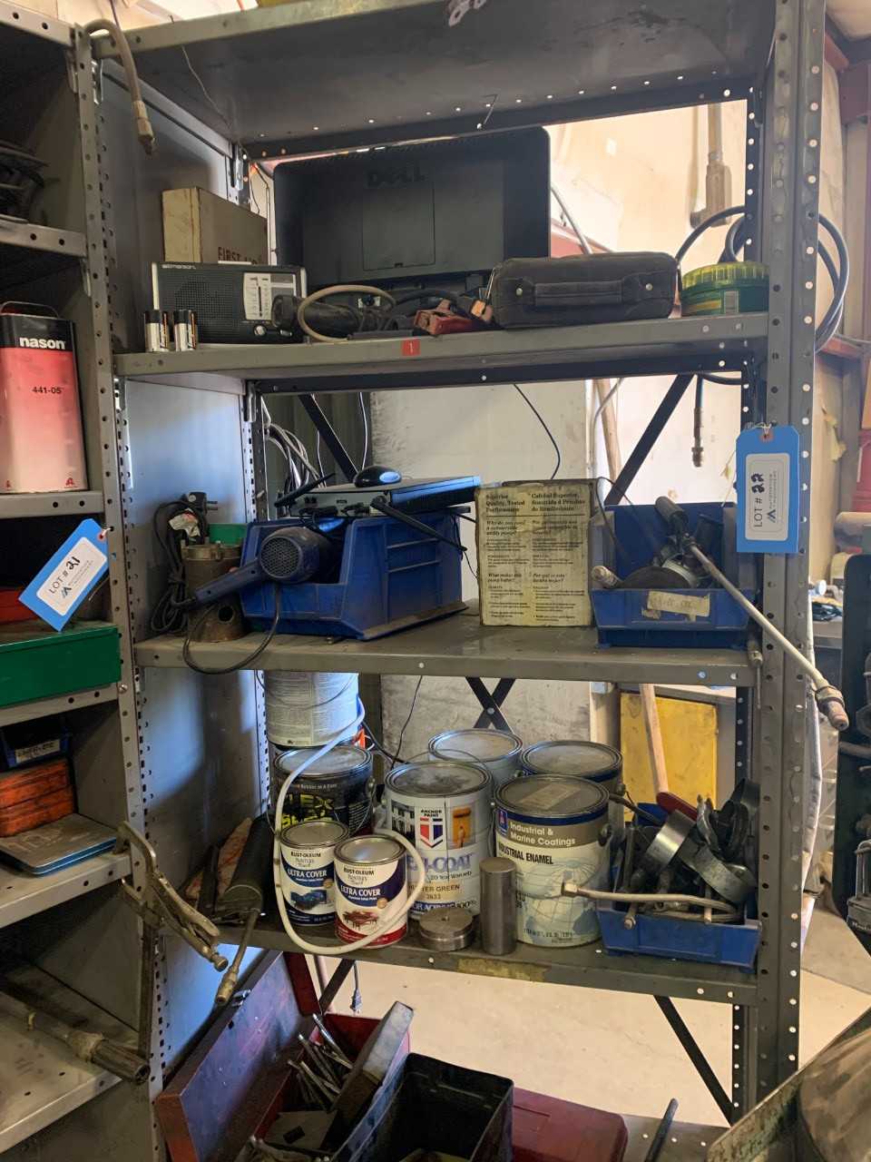 Metal shelving unitW/ contents - SHELVING