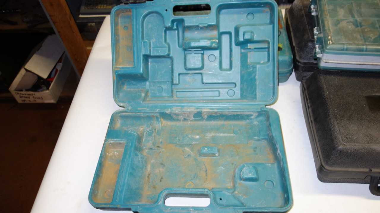LOT OF 11 ASSORTED PLASTIC TOOL BOX (EMPTY) - ELECTRIC POWER TOOLS