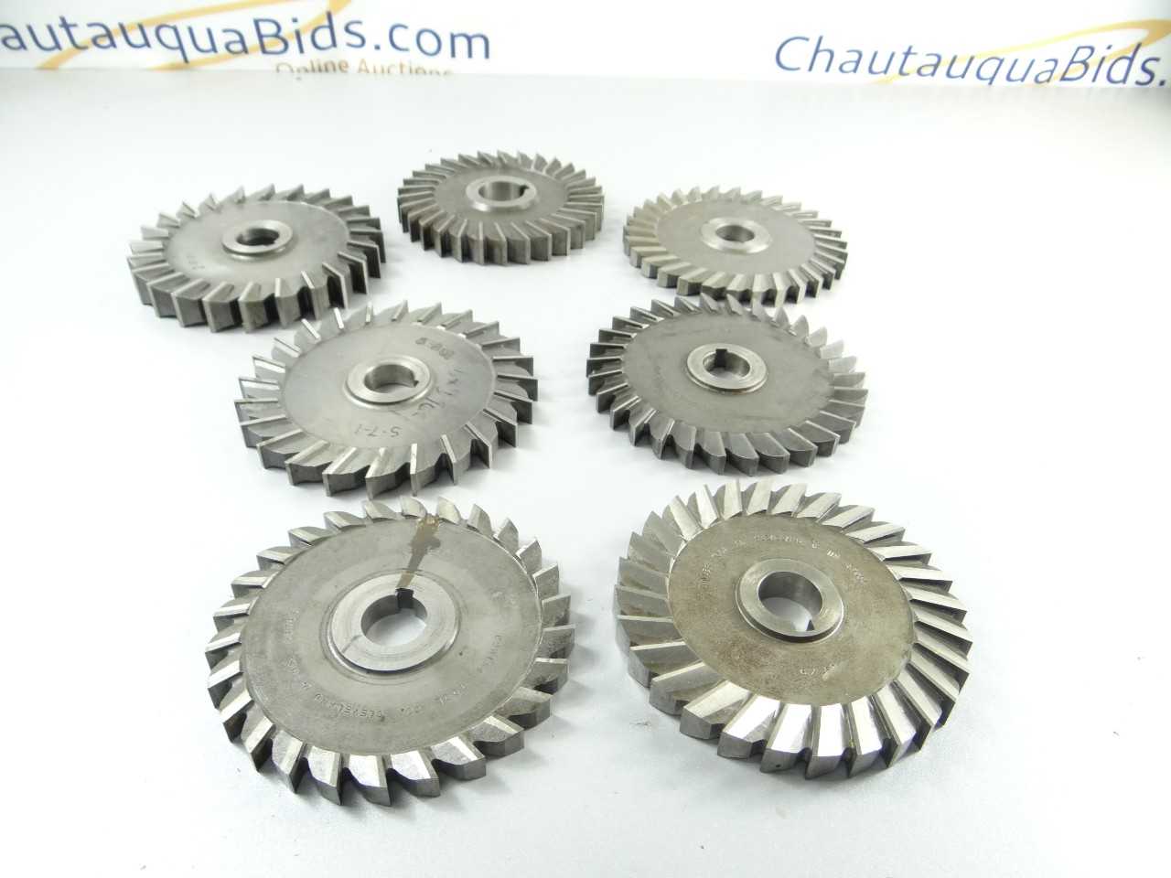 Lot of 7 HSS Straight Tooth Milling Cutters - METAL SAWS