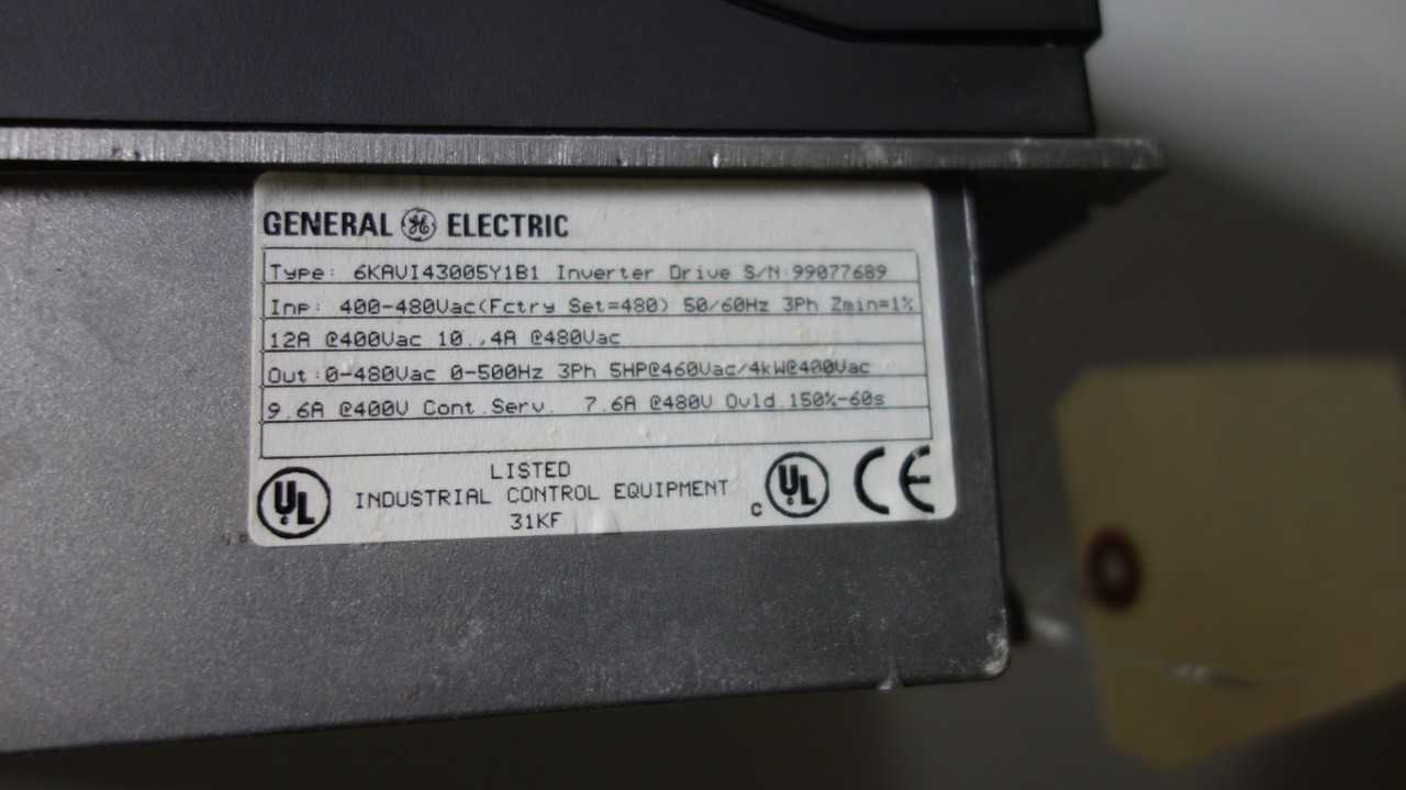 GE 6KAVI43005Y1B1 AV-300I 5HP INVERTER DRIVE - ELECTRIC MOTORS