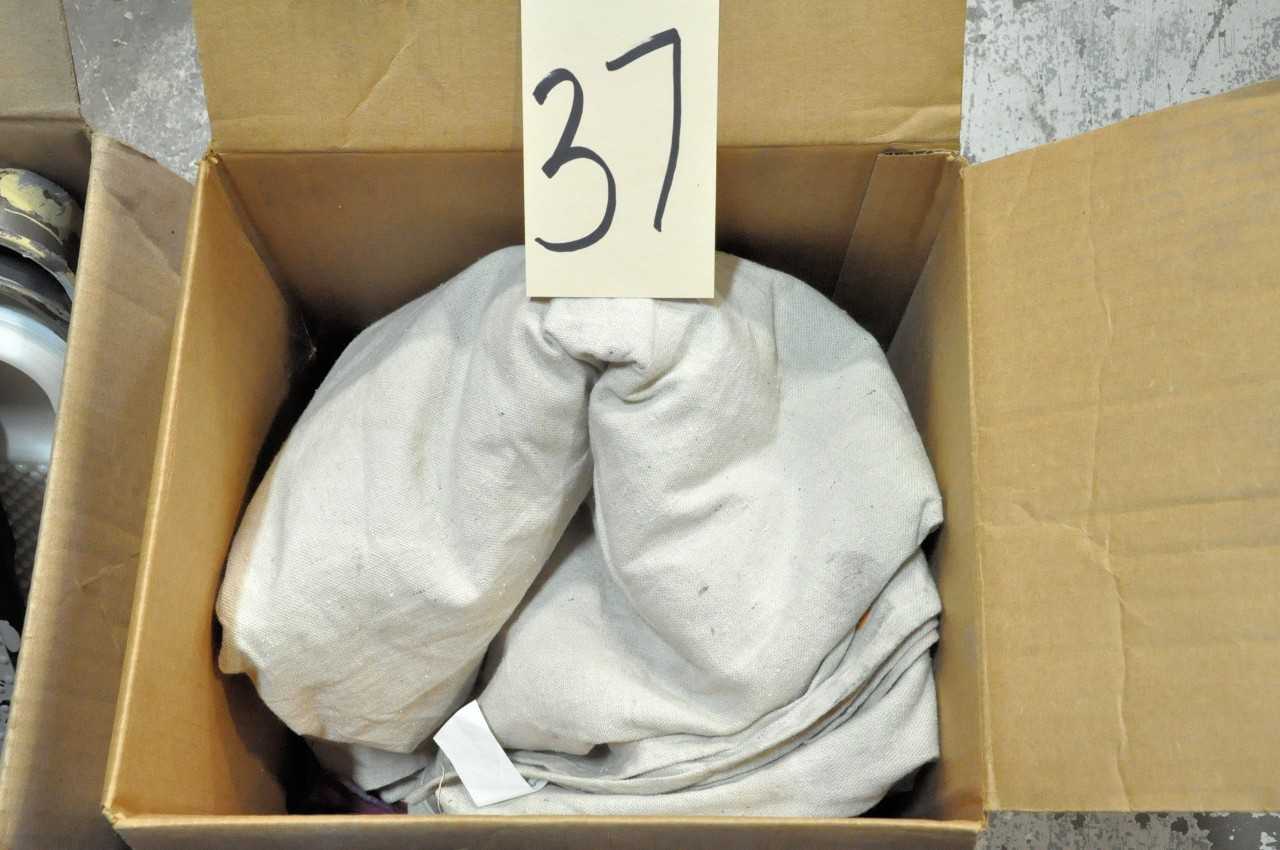 Lot-Drop Cloths, Paint Pans, Brushes, Rollers, etc. in (2) Boxes and (1) Tote Under (1) Bench - ELECTRIC POWER TOOLS