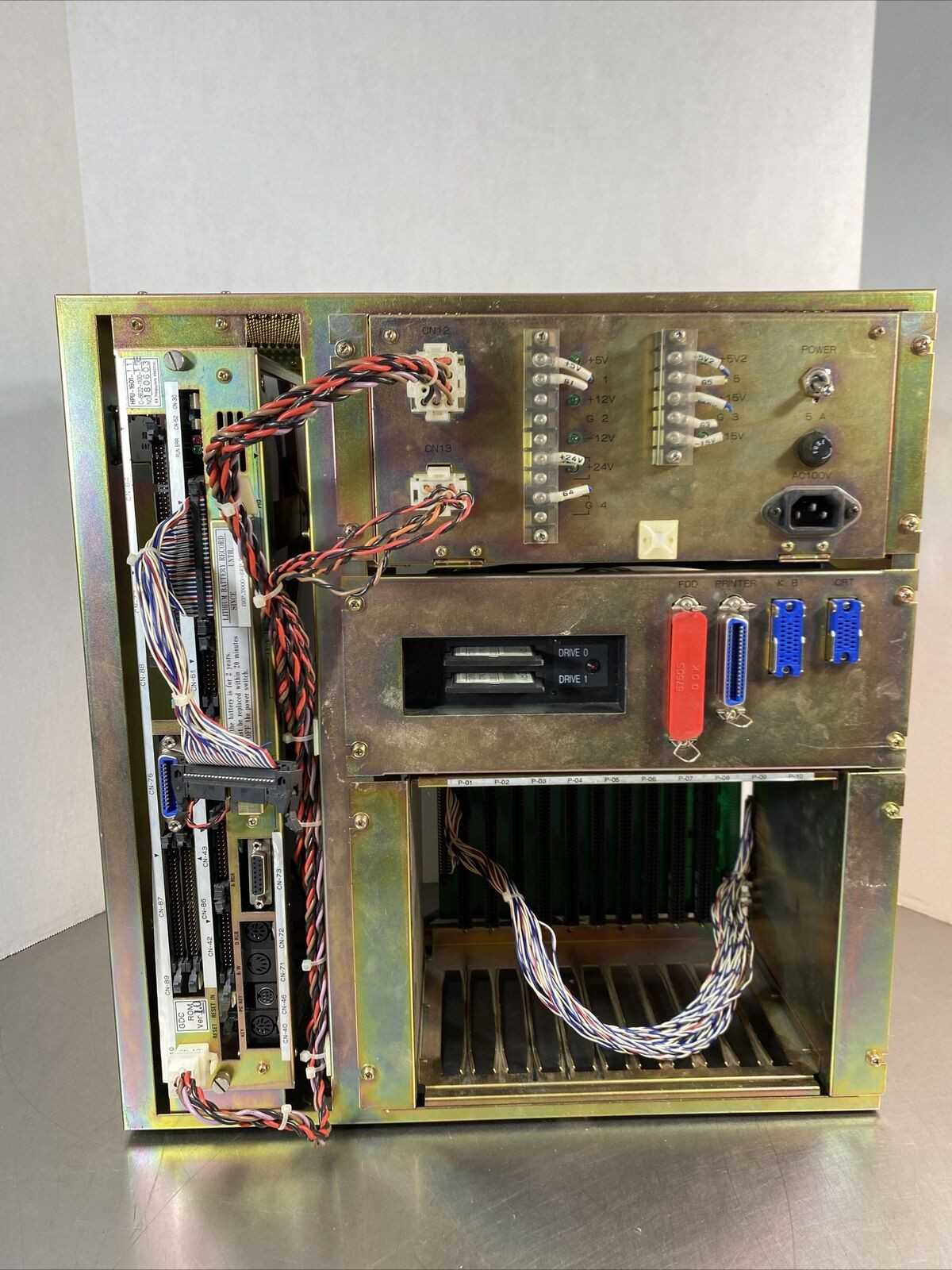 Hagiwara C-8928-1000-03 CPU Rack with Power Supply & Drive Modules HPU-1601 - Used - Bench Tested - AUTOMATION & CONTROLS