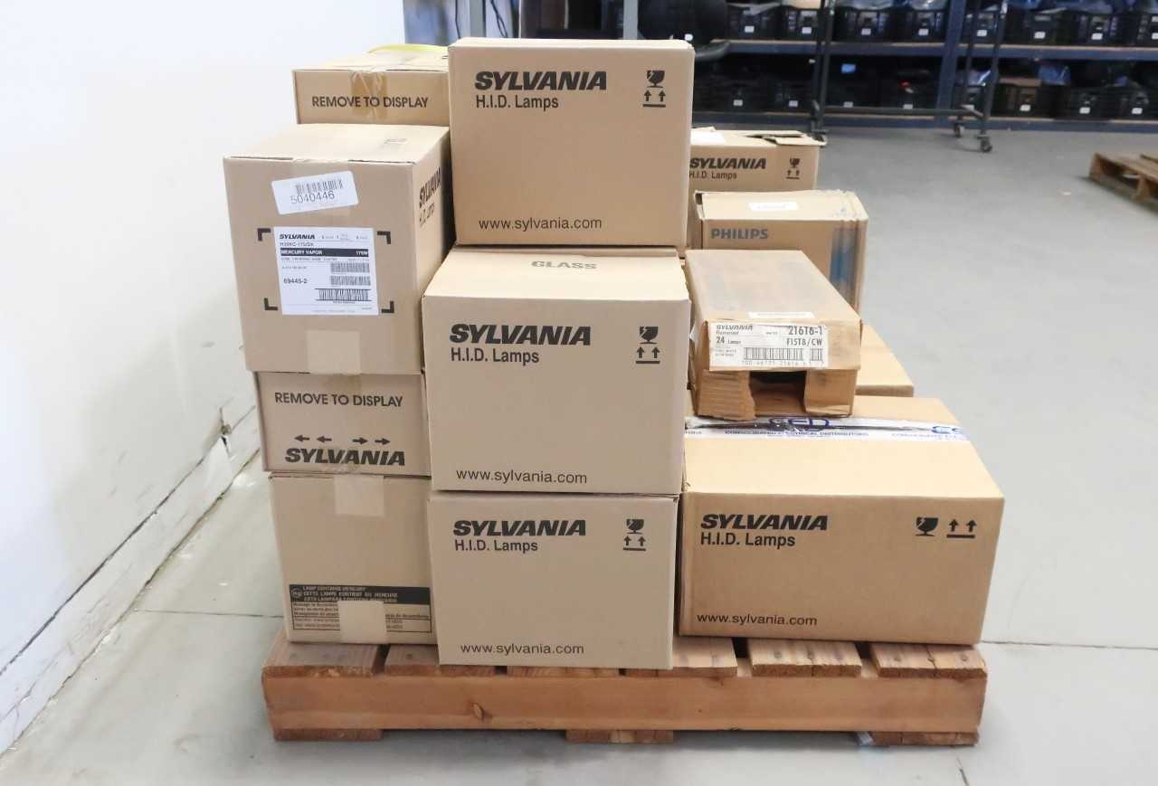 SYLVANIA, PHILIPS, GE FLUORESCENT, HPS, AND MV LIGHT BULBS - LIGHTING