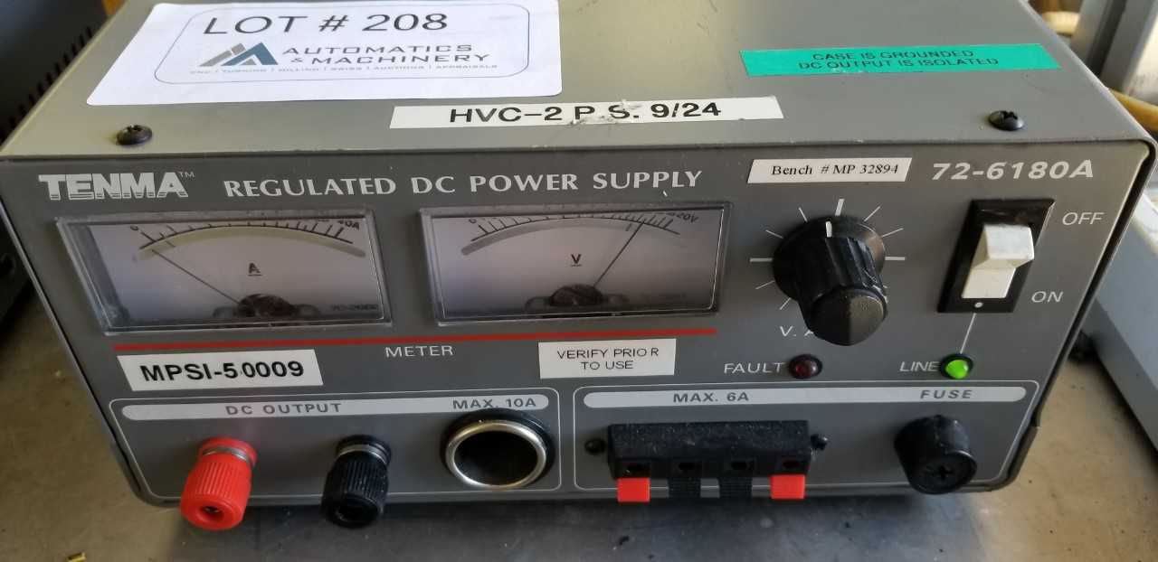 Tenma Regulated DC Power Supply - METAL INSPECTION EQUIPMENT Tenma Regulated DC Power Supply - METAL INSPECTION EQUIPMENT