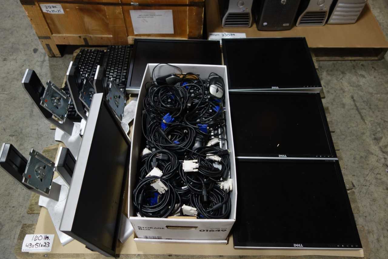 3 PALLETS OF COMPUTERS PARTS ACCESSORIES - ELECTRICAL COMPONENTS