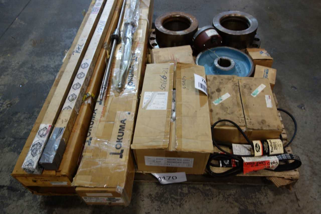 1 PALLET OF ASSORTED HUBS, SCREW BEARINGS, STEEL FLANG COUPLINGS- NSK, HITACHI, STEARNS - BEARINGS