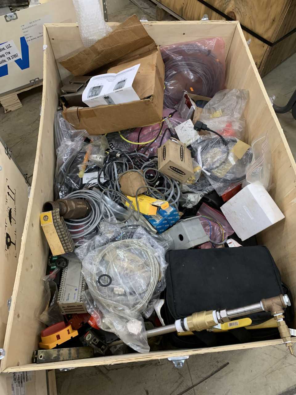 CRATE OF AUTOMATION AND ELECTRICAL PARTS EQUIPMENT - ELECTRICAL COMPONENTS