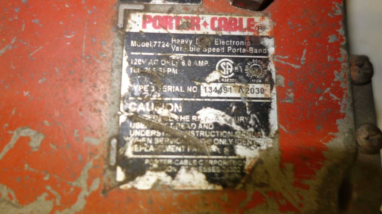 LOT OF 2 PORTER CABLE 7724 VARIABLE SPEED PORTA BAND SAWS 6AMP - ELECTRIC POWER TOOLS