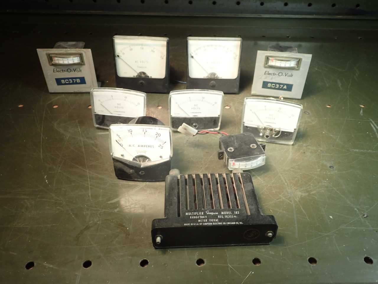 10 Pcs Simpson Triplet Electr-O-Volt Panel Meters AC DC Volts Amperes Multiplier - ELECTRICAL COMPONENTS