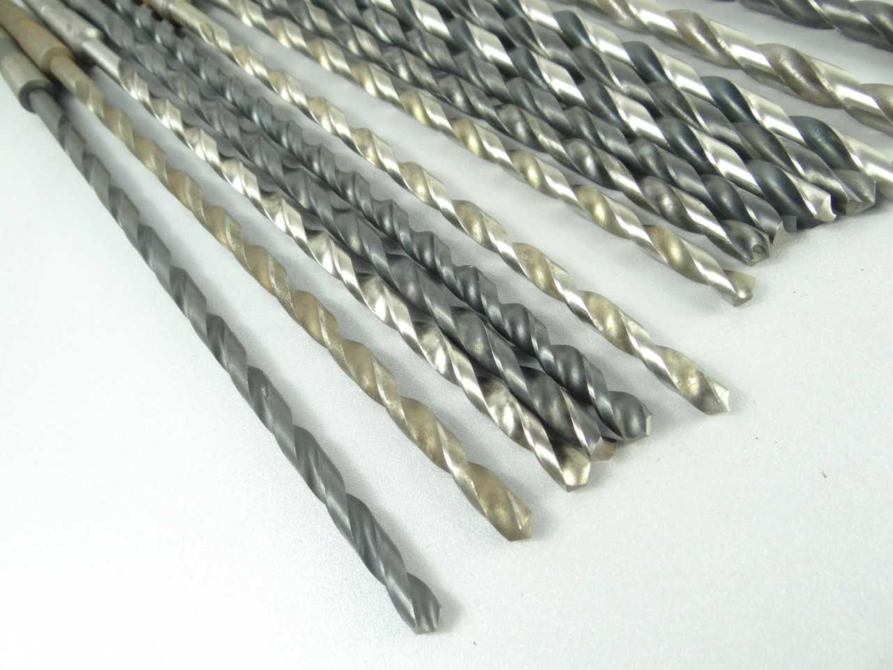 Lot of 14 HSS Long  Extra Length 1MT Taper Shank Drills - MISCELLANEOUS