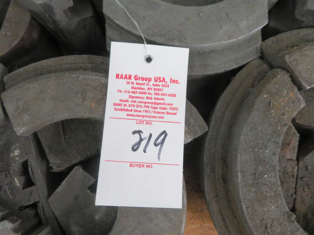 Pallet of stretch press jaw inserts - MISCELLANEOUS